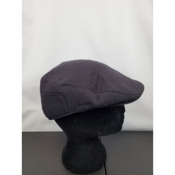 Manias Newsboy Cabbie Flat Hat Cap‎ Men's Size Large Black Timberland Wool-Blend - Picture 6 of 12